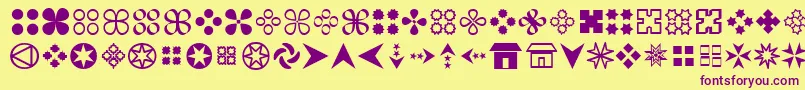 Gembats1 Font – Purple Fonts on Yellow Background