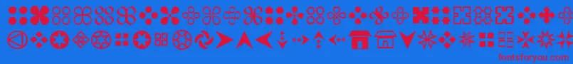 Gembats1 Font – Red Fonts on Blue Background