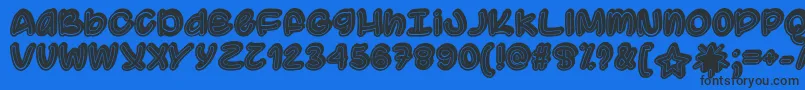 SupermassiveBlackHoleOtf Font – Black Fonts on Blue Background