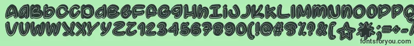 SupermassiveBlackHoleOtf Font – Black Fonts on Green Background