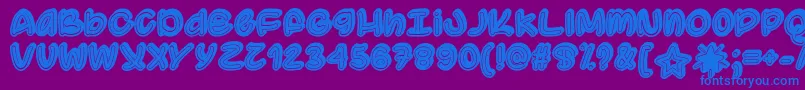 SupermassiveBlackHoleOtf Font – Blue Fonts on Purple Background