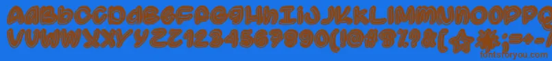 SupermassiveBlackHoleOtf Font – Brown Fonts on Blue Background