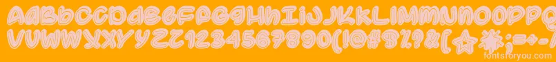 SupermassiveBlackHoleOtf Font – Pink Fonts on Orange Background