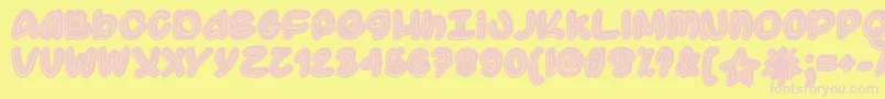 SupermassiveBlackHoleOtf Font – Pink Fonts on Yellow Background