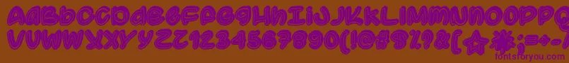 SupermassiveBlackHoleOtf Font – Purple Fonts on Brown Background