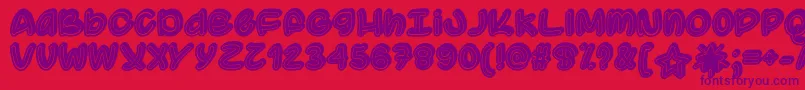 SupermassiveBlackHoleOtf Font – Purple Fonts on Red Background