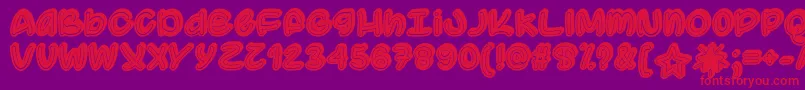 SupermassiveBlackHoleOtf Font – Red Fonts on Purple Background