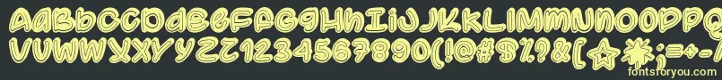 SupermassiveBlackHoleOtf Font – Yellow Fonts on Black Background