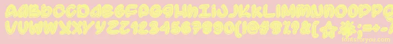 SupermassiveBlackHoleOtf Font – Yellow Fonts on Pink Background