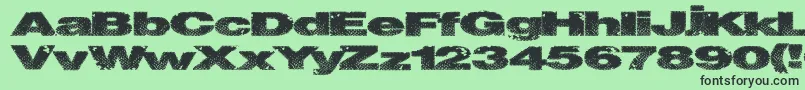 Snakestitch Font – Black Fonts on Green Background