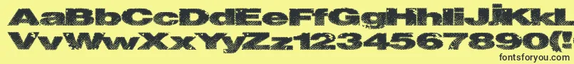 Snakestitch Font – Black Fonts on Yellow Background