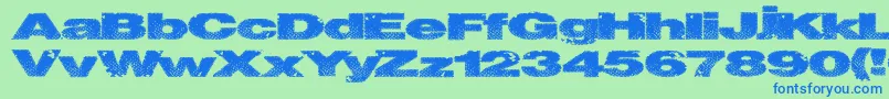 Snakestitch Font – Blue Fonts on Green Background