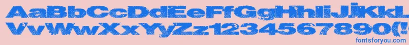 Snakestitch Font – Blue Fonts on Pink Background