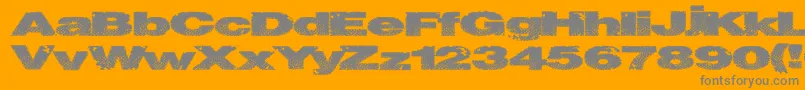 Snakestitch Font – Gray Fonts on Orange Background