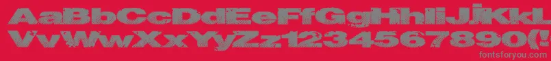 Snakestitch Font – Gray Fonts on Red Background