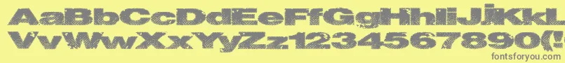 Snakestitch Font – Gray Fonts on Yellow Background