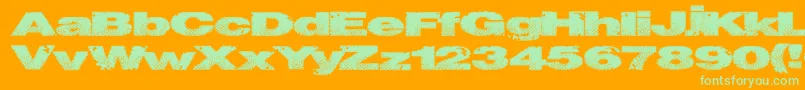 Snakestitch Font – Green Fonts on Orange Background