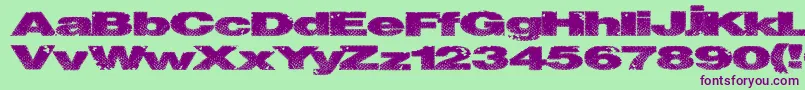 Snakestitch Font – Purple Fonts on Green Background