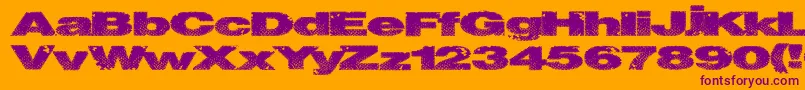 Snakestitch Font – Purple Fonts on Orange Background