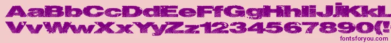 Snakestitch Font – Purple Fonts on Pink Background