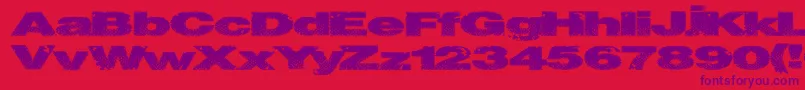 Snakestitch Font – Purple Fonts on Red Background