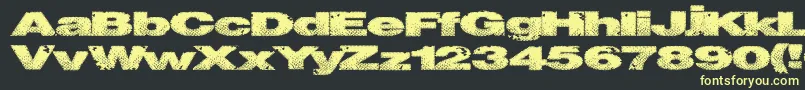 Snakestitch Font – Yellow Fonts on Black Background