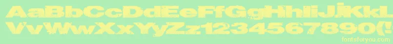 Snakestitch Font – Yellow Fonts on Green Background