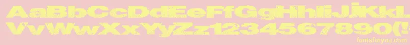 Snakestitch Font – Yellow Fonts on Pink Background