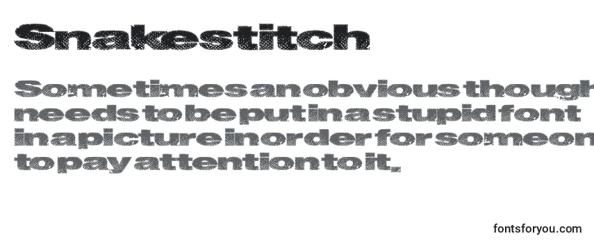 Snakestitch Font