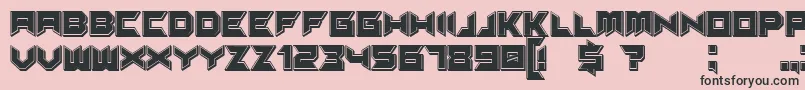 Suggested3Dfilled Font – Black Fonts on Pink Background