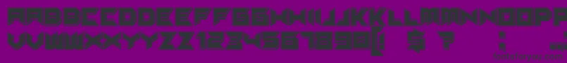 Czcionka Suggested3Dfilled – czarne czcionki na fioletowym tle