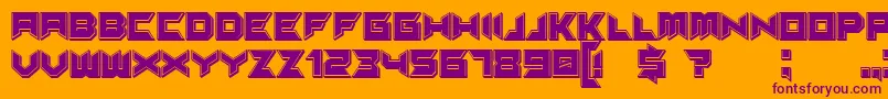 Suggested3Dfilled Font – Purple Fonts on Orange Background