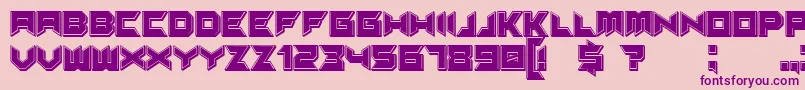 Suggested3Dfilled Font – Purple Fonts on Pink Background