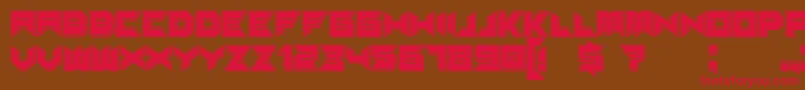 Suggested3Dfilled Font – Red Fonts on Brown Background