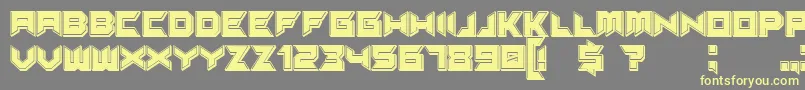 Suggested3Dfilled Font – Yellow Fonts on Gray Background