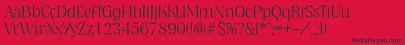 NashvilleXlight Font – Black Fonts on Red Background