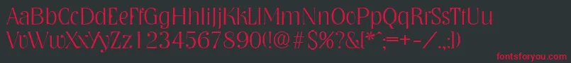 NashvilleXlight Font – Red Fonts on Black Background