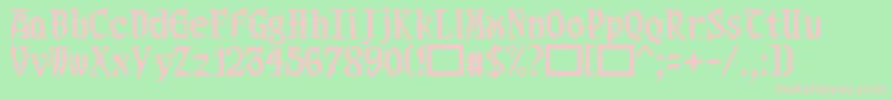 Police Sangoku4 – polices roses sur fond vert