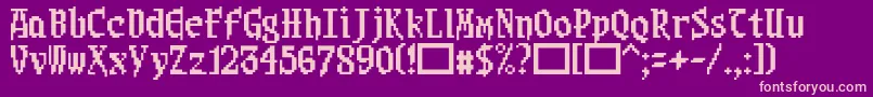 Sangoku4 Font – Pink Fonts on Purple Background