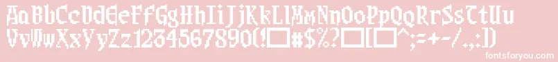 Sangoku4 Font – White Fonts on Pink Background