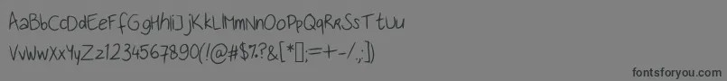Czcionka Handwritingfont – czarne czcionki na szarym tle