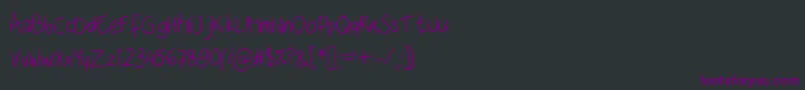 Czcionka Handwritingfont – fioletowe czcionki na czarnym tle
