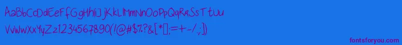 More about Handwritingfont Font Handwritingfont Font – Purple Fonts on Blue Background