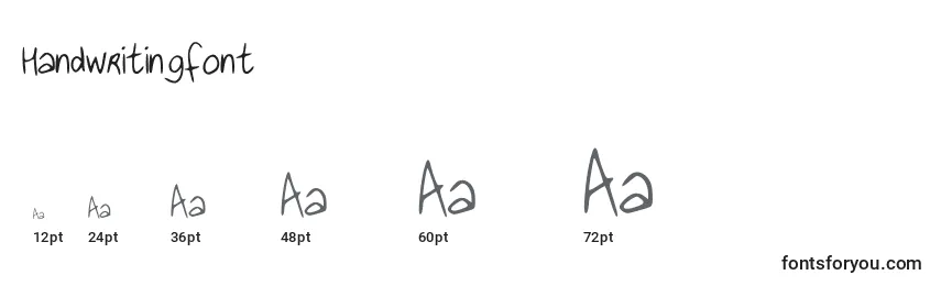 Handwritingfont Font Sizes