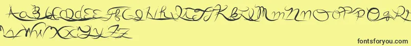 Anotherparty Font – Black Fonts on Yellow Background