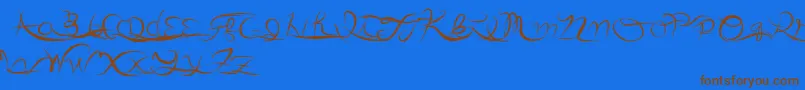Anotherparty Font – Brown Fonts on Blue Background