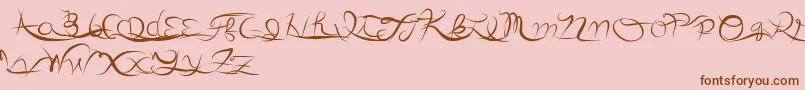 Anotherparty Font – Brown Fonts on Pink Background