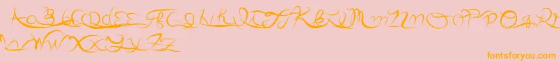 Anotherparty Font – Orange Fonts on Pink Background