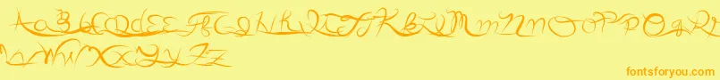 Anotherparty Font – Orange Fonts on Yellow Background