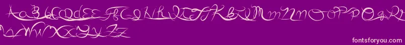 Anotherparty Font – Pink Fonts on Purple Background